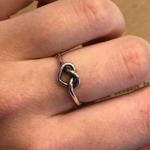 James Avery delicate heart knot ring